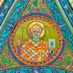 Mosaic of Saint Nicholas the Miracle Maker on the Russian Church in Sofia, Bulgaria Example_TSa_1945_Nicholas-AP