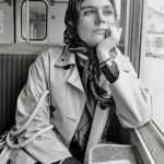 305 GIRL ON TRAIN. DEVON, ENGLAND